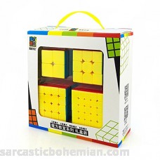 HJXD global Cube Classroom Magic Cube Set 4 Pack 2x2x2 3x3x3 4x4x4 5x5x5 Stickerless Cube True Color Gift Package B06W5PZVHL